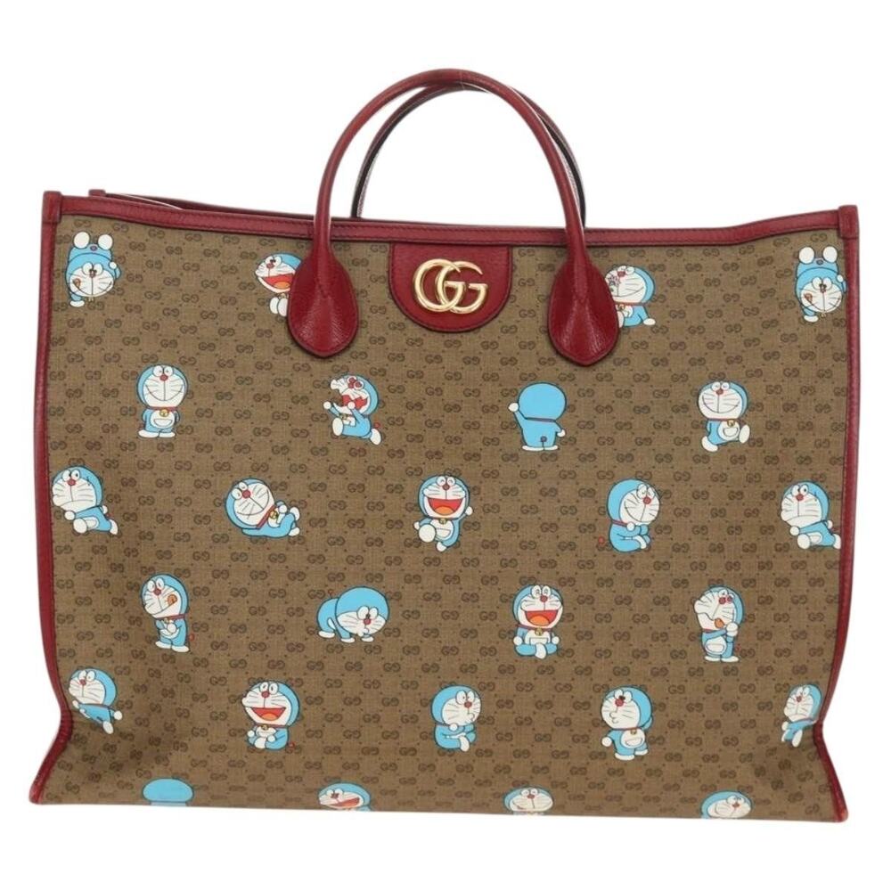 Gucci x Doraemon Micro GG Supreme Tote Bag Beige